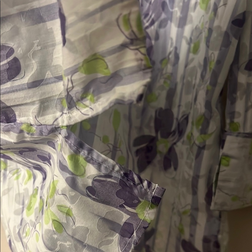 Joanna Purple and Green Casual Button Down Shirt - Picture 14 of 15